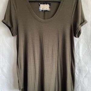 Olive Green Relaxed Fit Short Sleeve T-Shirt